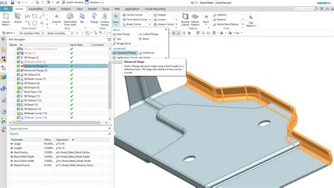 nx11 sheet metal parts